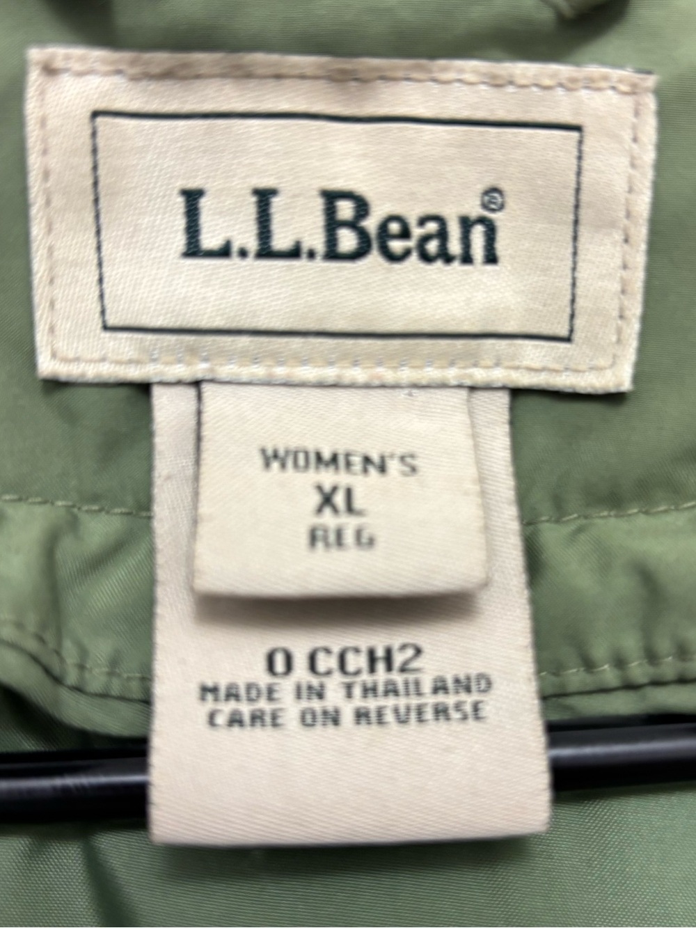 L.L. Bean Wharf Street Raincoat Full Length Size XL Color Green - Picture 9 of 15
